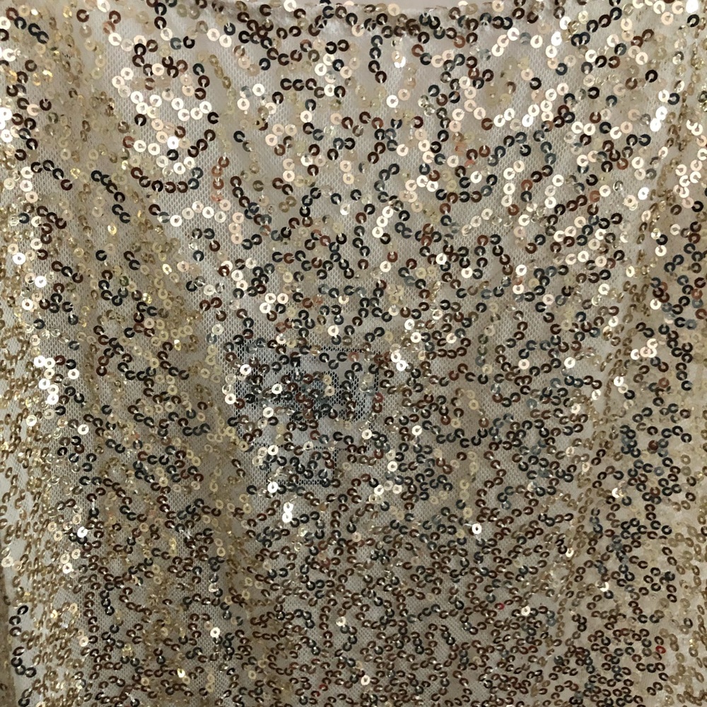 Free People Gold sequin Slip Dress - Picture 4 of 7